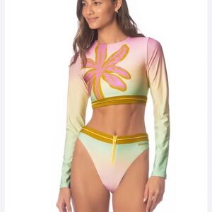Maaji ombré Long Sleeve Bikini Set